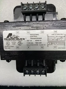 TRANSFORMADOR ACME TB81306 350VA 50 VA PRI: 208/277/380 VOLTIOS SEC: 115/95 VOLTIOS - Imagen 1 de 6