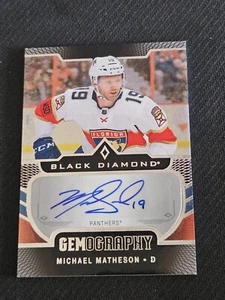 2018-19 UPPER DECK BLACK DIAMOND MICHAEL MATHESON G-MM GEMOGRAPHY AUTO - Picture 1 of 2