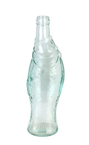 Vintage Italian Aqua Glass Fish Bottle Wine Decanter 10" Tall - Picture 1 of 9