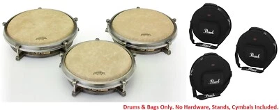 Tambores y bolsas de viaje Pearl Congas roble tailandés marrón caramelo 11"_11,75"_12,5" distribuidor Foto 1 de 4