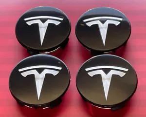 A SET OF 4 TESLA MODEL S Y 3 X Wheel Center Caps. 100% brand new FITS ALL MODEL. - Picture 1 of 4