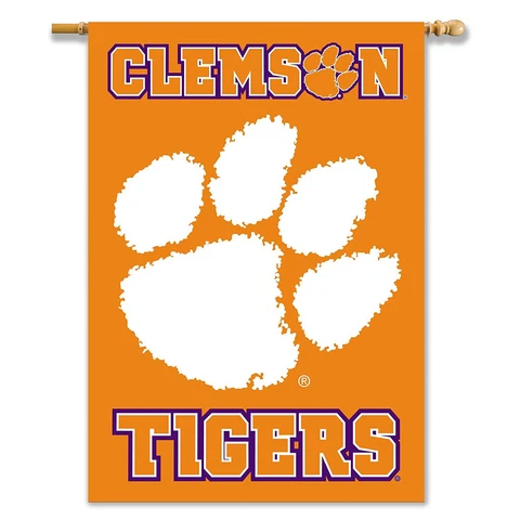 Clemson Tigers 2-Sided 28" x 40" House Banner with Pole Sleeve 015889962257 Cover