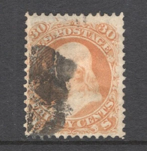1861 US SC 71 30c Orange, Benjamin Franklin, Used F/VF Sound - Picture 1 of 3