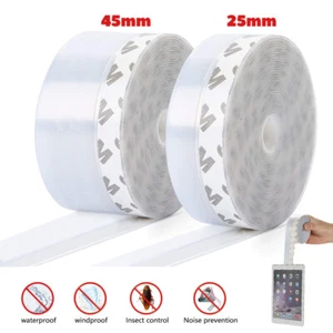 Door Draft Stopper Seal Under Bottom Strip Self Adhesive Weather Stripping Tape - Picture 1 of 11