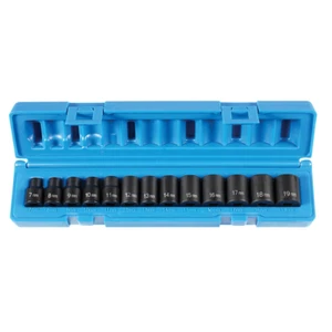 Grey Pneumatic 1203M 3/8" Drive 13 Pc. Std. Length Metric Set - 12 Point - Picture 1 of 2