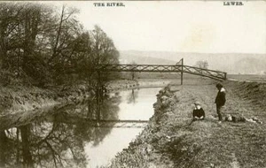 PRINTED POSTCARD OF THE RIVER, LEWES, (NEAR BRIGHTON), SUSSEX BY MEZZOTINT - Picture 1 of 2
