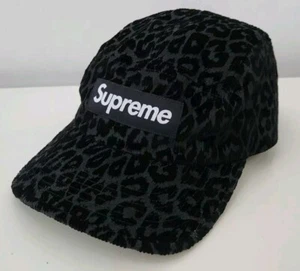 Gorra Camp De Corduroy Leopardo Supreme FW23 Caja Negra Logo - Photo 1/11