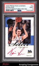 2008-09 Press Pass Legends Select Signatures Kevin Love Red ROOKIE AUTO RC PSA 9