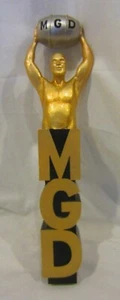 BEER tap handle Miller Genuine Draft MGD gold keg man vintage - Picture 1 of 4