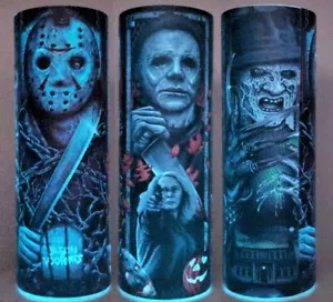 Slashers Jason Micheal Freddy LEUCHTEN IM DUNKELN 20oz dünner Becher BRANDNEU - Bild 1 von 7