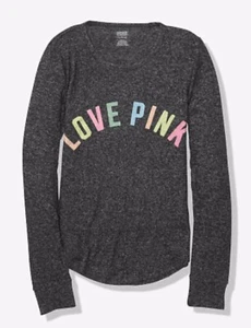 Victoria’s Secret PINK RAINBOW Cozy Pullover ❤️ Super Soft Comfy Medium - Picture 1 of 2