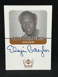 ELGIN BAYLOR LAKERS 1999 UPPER DECK CENTURY LEGENDS EPIC SIGNATURES ON CARD AUTO