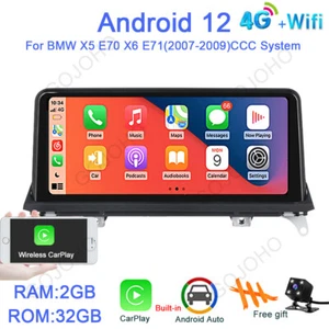 10.25" Car Radio Stereo For BMW X5 E70 X6 E71 2009-2013 CCC Android Carplay GPS - Bild 1 von 12