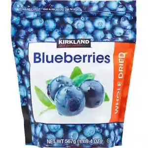 Dried Blueberries Lightly Sweetened Coated with Sunflower Oil 1 LB 4 OZ Kirkland - Picture 1 of 8