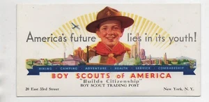 1930s Graphic Blotter from the Boy Scouts of America with Scout & City - Picture 1 of 1