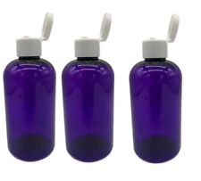 8 oz Purple Boston BPA FREE Bottles - 3 Pack Empty Refillable Containers - Es...