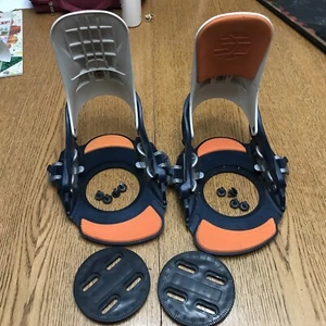 Burton Step in Snowboard Bindings S/M Orange Blue 4x4 BPLL-99 - Picture 1 of 9