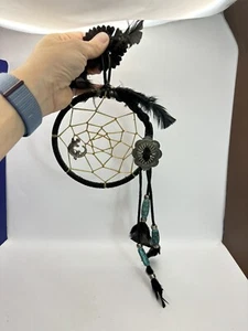 Dream Catcher Handmade Feathers Native American Dream Catcher 5.5” - Picture 1 of 5