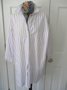 NOA NOA 100% Cotton Shirt Dress Lavender Stripe M - Picture 1 of 10