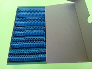 Schneider AB1 VV435UBL Screw Clamp Terminal Block Blue 4 mm 100 pcs NEW - Picture 1 of 4