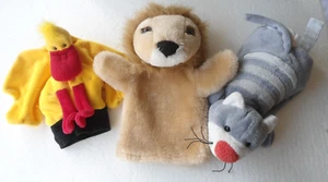 Handpuppen für Kasperl-Theater Puppentheater 3 Stoff Tiere - Bild 1 von 4