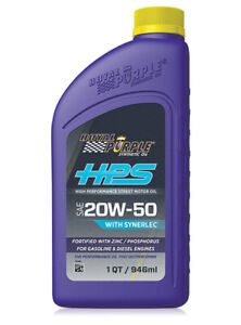 Royal Purple HPS 20W50 - 946 ml Benzina/Diesel Supera le specifiche API SL/CF