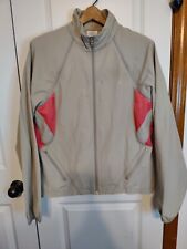 Danskin Now Women's Jacket/Vest Hybrid Windbreaker Beige/Pink Size XL 16/18 