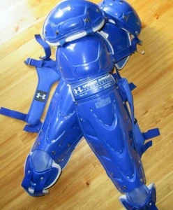 Under Armour Performance Royal UALG Aegis escudo atrapasas protectores de piernas elegantes nuevos con etiquetas - Imagen 1 de 6