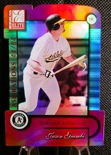 2001 Donruss Elite Aspirations Jason Giambi Die-Cut #'d 44/84