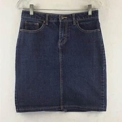 Jaclyn Smith / Dark Wash Pencil Straight Stretch Denim Jean Mini Skirt / Size 6 - Image 1 of 4