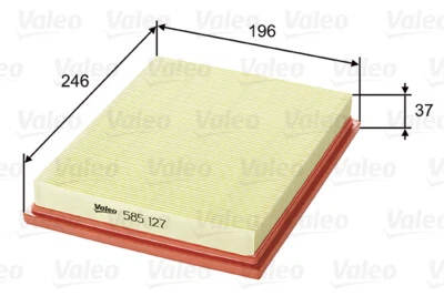 Filtro de aire VALEO 585127 para FIAT Foto 1 de 3