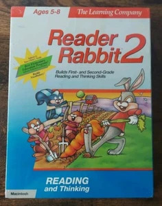 Reader Rabbit 2 The Learning Company Big Box Vintage MAC Game Sealed in Plastic - Picture 1 of 7