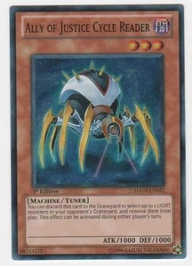 1 x Ally of Justice Cycle Reader - HA03-EN052 - Super Rare - Unlimited Edition N - Picture 1 of 1
