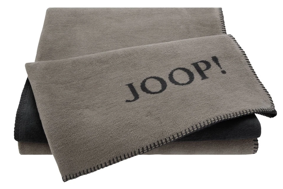 JOOP! Uni Doubleface Wohndecke 150x200 cm - Taupe-Anthrazit (631381)