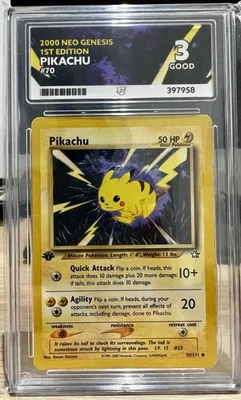 ACE 3 GOOD - 1st Edition Pikachu - 2000 Neo Genesis #70 - ACE Graded - Image 1 of 4