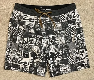 Billabong Low Tides Sundays Boardshorts All Over Print Herren 34 schwarz/weiß - Bild 1 von 24