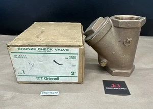NEW OPEN BOX- ITT Grinnell Bronze Y Swing Check Valve Fig. 3300 2" 125SWP 200WOG - Picture 1 of 7