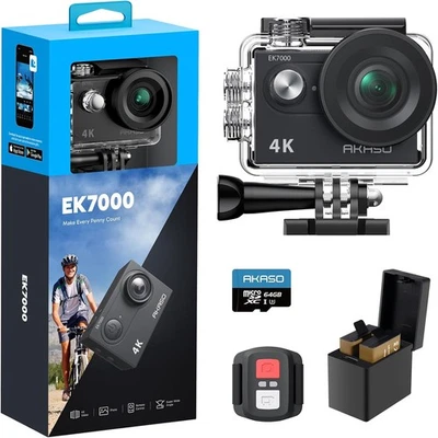 AKASO EK7000 4K30FPS Action Camera with 64GB With microSD Card  - Image 1 of 4