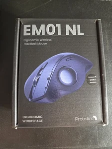 ProtoArc EM01 NL Ergonomic Bluetooth Wireless Trackball Gray Ball - Picture 1 of 5