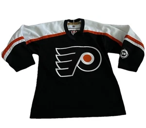 Camiseta deportiva de hockey Philadelphia Flyers Koho CCM tejida al aire juvenil pequeña mediana S/M negra - Imagen 1 de 7