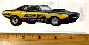 Adesivo decalcomania Don Carlton nero e giallo "MOTOWN MISSILE" NHRA Drag Racing V2 - Foto 1 di 1