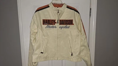 Vintage Women’s Harley Davidson Jacket XL With Stripes Y2K Biker - Image 1 of 4