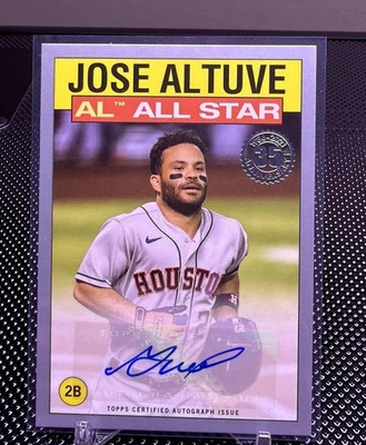 2021 Topps 1986 All-Star Jose Altuve Auto 1/1 SILVER parallel!!!  Astros super - Image 1 of 2