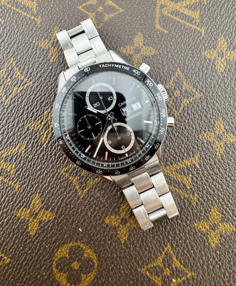 TAG Heuer Carrera Calibre 16 Day-Date Automatik Calibre 16 schwarzes Zifferblatt Swiss Made - Bild 1 von 4