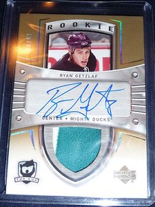 2005-06 The Cup #101 Ryan Getzlaf Auto Patch RC 44/51 Gold Rainbow * Beauty 2CLR