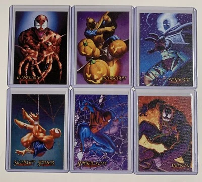 1996 Spider-Man Premium Hildebrandt Canvas Insert Card Set🔥Carnage Venom🔥LOOK - Photo 1/2