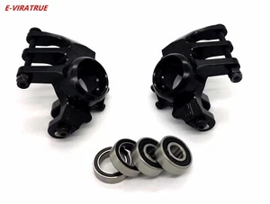 E-VIRATRUE 7075Aluminum Front Steering Knuckles For Axial RYFT RBX10 1/10 Black - Picture 1 of 6