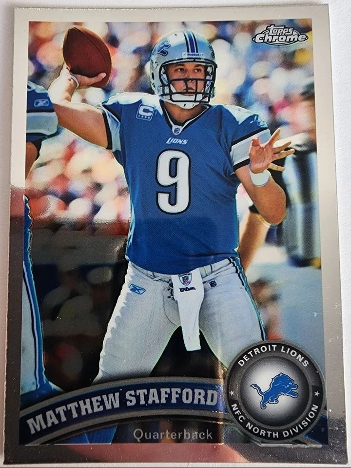 2011 Topps Chrome Refractors Matthew Stafford Detroit Lions #4 - Image 1 of 2