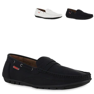 Herren Mokassins Slippers Bequeme Profil-Sohle Schlupf-Schuhe 840944 Trendy Neu - Bild 1 von 7