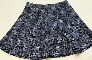Tommy Hilfiger Rock Gr. 8 blau gemustert fließend A-Linie (DE18) - Bild 1 von 10